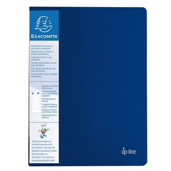 EXACOMPTA Livro de Apresentação Up-line, A4, 40 Bolsas, Suporte de Etiqueta nos 3 lados, Polipropileno, Preto