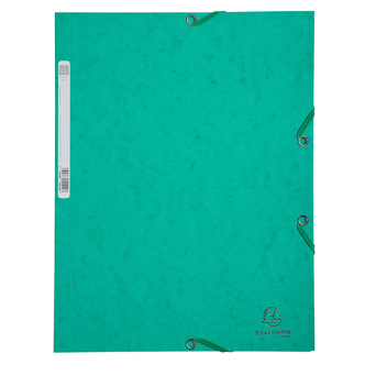 EXACOMPTA Pasta A4 de 3 abas com elásticos Nature Future® para 250 folhas, 240 x 320 mm, Cartão, Verde