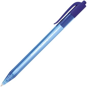 PAPER MATE Esferográfica Retrátil InkJoy 100 RT, Ponta Média de 1 mm, Corpo Azul, Tinta Azul