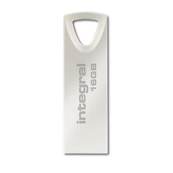 INTEGRAL MEMORY Disco USB ARC Metálica, 3.0, 16 GB, Prateado