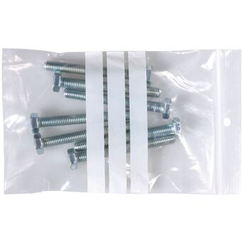 Staples Bolsas em Polietileno com Fecho de Pressão Reutilizáveis, Transparentes, com Rótulo para Escrita, 100 x 150 mm, embalagem de 100