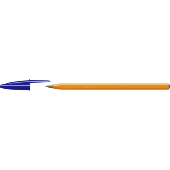 BIC Esferográfica Orange, Ponta Fina de 0,8 mm, Corpo Laranja, Tinta Azul, Pack 20 Unidades