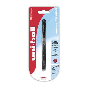 uni-ball Roller Gel Impact, Ponta Grossa, 1,0 mm,  Preto