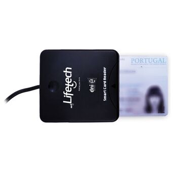LIFETECH Leitor de Cartões Cidadão LFCRD007, USB 2.0, Preto