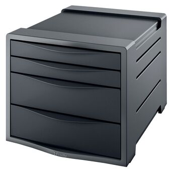 ESSELTE Arquivador Vivida, 4 Gavetas, 245 x 365 x 285 mm, Preto e Cinzento