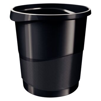 ESSELTE Cesto Papéis Europost Vivida, 14 L, Plástico, Preto