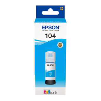 Epson Garrafa de Tinta EcoTank 104, 65ml, Ciano, C13T00P240