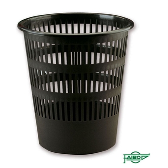 FAIBO Cesto Papéis, 12 L, Plástico, Preto