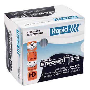 Rapid Agrafos Super Strong, 9/10, 70 Folhas, Caixa 5000 Agrafos