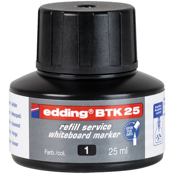 edding Recarga de Tinta para Marcador de Quadro Branco BTK25, 25 ml, Preto