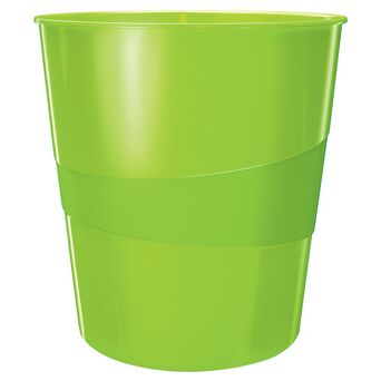 LEITZ Cesto Papéis WOW, 15 L, Poliestireno, Verde