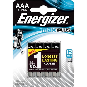 Energizer Pilha Alcalina MaxPlus™ AAA LR3, Embalagem 4 Unidades