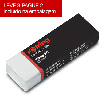 rotring Borracha Retangular Rapid-Eraser B20, Branco, Pack 3 Unidades