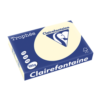 Clairefontaine Papel Impressora A4 Trophée, 120 g/m², Marfim, 250 Folhas