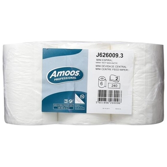 AMOOS Rolo de Cozinha Professional, Folha Dupla, 6 x 60 m, Branco