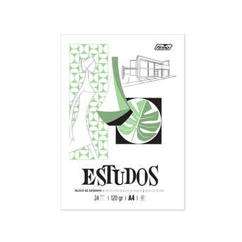 FIRMO Bloco de Desenho Estudos, A4, 120 g/m², 24 Folhas