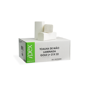 IPEX Toalha de Mão ZZ, 21 x 22 cm, 20 Maços