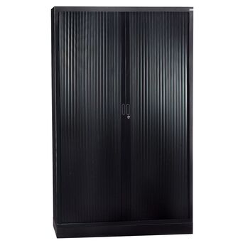 Armário com Portas de Persiana, 120 x 198 x 43 cm, Preto