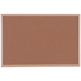 Staples Quadro de Avisos com Moldura, Cortiça Prensada, Moldura de Madeira, 600 x 900 mm