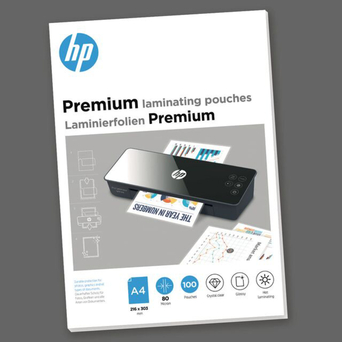 HP Bolsa de Plastificação Premium, A4 (228 mm x 303 mm), 80 Mícrones, 100 Unidades