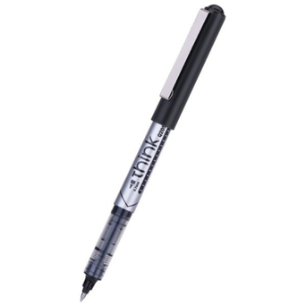 DELI Esferográfica Think Roller EQ20520 com Tampa, Traço 0,7 mm, Tinta Preta