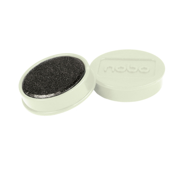 NOBO Íman Redondo para Superfície Magnética, 32 mm, Branco, Pack de 10