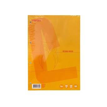Staples Recarga A4, 100 Folhas, 100 gr, Liso