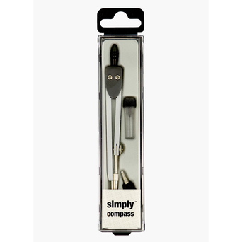 SIMPLY Compasso, com Minas e Adaptador, Preto e Cinzento