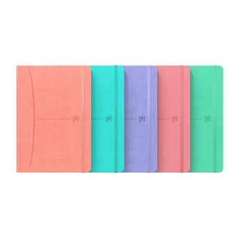 Oxford Caderno Signature, A5, Capa Dura, 80 Folhas, Pautado, Cores Pastel Sortidas