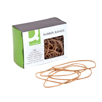 Q CONNECT Elásticos N31, 310 mm, 80% Borracha, Castanho, Caixa de 100 g