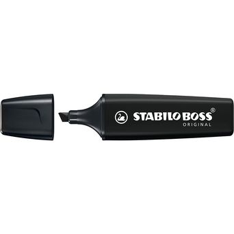 STABILO Marcadores Fluorescente BOSS® ORIGINAL Nature Colors, 2 - 5 mm, Preto