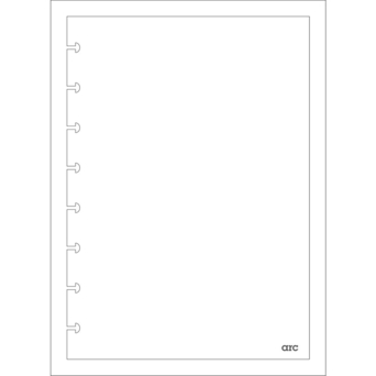 M by Staples Recarga para ARC Caderno Inteligente, A5, 50 Folhas, Liso, Branco