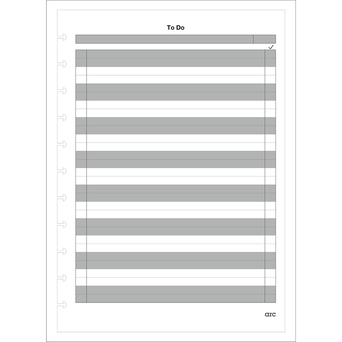 M by Staples Recarga para ARC Caderno Inteligente To Do, A4, 50 Folhas, Branco e Cinzento