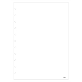 M by Staples Recarga para ARC Caderno Inteligente, A4, 50 Folhas, Liso, Branco