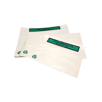 NGREEN Bolsa Adesiva, Papel, 225 x 122 mm, Branco, 100 Unidades