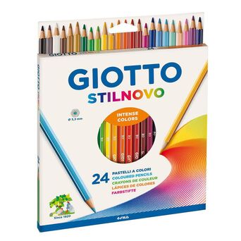 GIOTTO Lápis de Cor Stilnovo, Corpo Hexagonal, Minas de 24 Cores