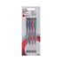 Staples Esferográfica de Tinta de Gel, Ponta Média de 0,5 mm, Corpo Transparente, Tinta de Várias Cores: Vermelho, Verde, Azul e Preto, Pack 4 Unidades