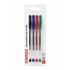 Staples Esferográfica de Tinta de Gel, Ponta Média de 0,5 mm, Corpo Transparente, Tinta de Várias Cores: Vermelho, Verde, Azul e Preto, Pack 4 Unidades