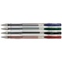 Staples Esferográfica de Tinta de Gel, Ponta Média de 0,5 mm, Corpo Transparente, Tinta de Várias Cores: Vermelho, Verde, Azul e Preto, Pack 4 Unidades