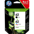 HP Tinteiro Original 62, Preto + Tricolor (Magenta, Amarelo e Azul), Pack Combo 2, N9J71AE