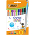 BIC Esferográficas Cristal Multi Colour, 1,6mm, Cores Sortidas, Pack 10 Unidades
