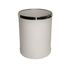 Papeleira Redonda, 320 x 250 mm, Chapa de Aço e Aço Inox, Branco