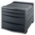ESSELTE Arquivador Vivida, 4 Gavetas, 245 x 365 x 285 mm, Preto e Cinzento