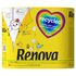 Renova Papel Higiénico de Rolo Reciclado, Folha Dupla, Branco, Pack 4 Rolos