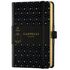 CASTELLI Bloco de Notas Honeycomb, 9 x 14 cm, 120 Folhas, Liso, Capa Preta e Dourada