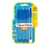PAPER MATE Esferográficas InkJoy 100, Ponta Média de 1 mm, Corpo Azul Transparente, Tinta Azul, Pack 8 Unidades