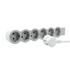 Legrand Bloco 6 Tomadas, Cabo de 1,5 m, Branco e Cinzento