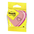 Post-it Bloco Notas Aderentes Forma de Coração 70 x 70 mm, Cores Sortidas em Rosa, 225 folhas