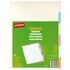 Staples Separador em Branco, Cartão, 6 Secções, A4, Várias Cores Pastel