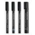 STAEDTLER Marcador Permanente Lumocolor, Pontas de Vários Tamanhos, Preto, 4 Unidades